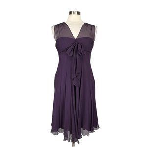 Renato Nucci Womens Silk Sleeveless Cocktail Formal Dress Purple size 42 US Med